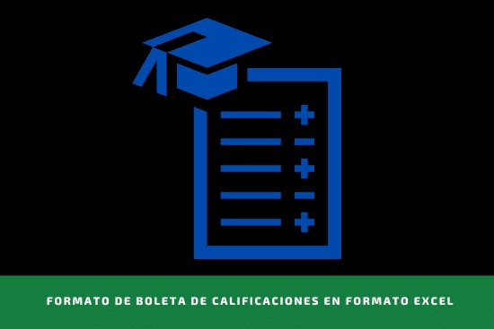 Formato de boleta de calificaciones en formato Excel