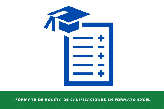 Formato de boleta de calificaciones en formato Excel 1
