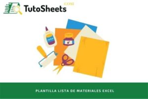 Plantilla lista de materiales Excel